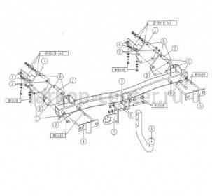 Фаркоп Bosal Russia для BMW X5 E53 2000-2007. Артикул 4710-A