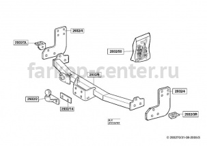 Фаркоп Brink для VOLKSWAGEN LT 1995-2006. Артикул 293200