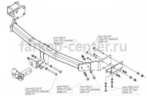 Фаркоп Bosal Russia для HYUNDAI SANTA FE  2006-2012. Артикул 4251-V