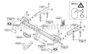 Фаркоп Brink для SUBARU IMPREZA 2007-2011. Артикул 508600