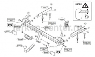 Фаркоп Brink для SUBARU IMPREZA 2007-2011. Артикул 508600
