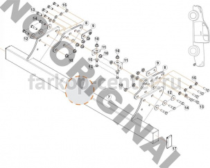 Фаркоп Aragon для MITSUBISHI L200 2015-2019г. Артикул E4201HC