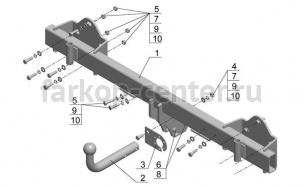 Фаркоп Avtos для BMW X5 E53 2000-2007. Артикул BM01