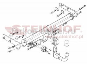Фаркоп Steinhof для VOLVO XC70 2007-2016. Артикул V-295
