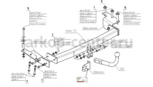 Фаркоп Bosal Russia для GEELY EMGRAND EC7  2009-2016. Артикул 9004-A
