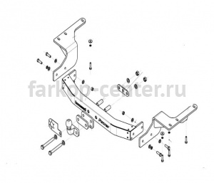 Фаркоп Bosal Russia для TOYOTA HIGHLANDER 2010-2014. Артикул 3086-FL