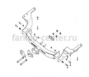 Фаркоп Bosal Russia для TOYOTA HIGHLANDER 2010-2014. Артикул 3086-FL