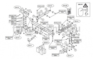 Фаркоп Brink для MERCEDES-BENZ M-CLASS W164 2005-2012. Артикул 554100