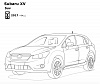 Фаркоп для SUBARU XV. Без выреза в бампере. с 2017 г.в.