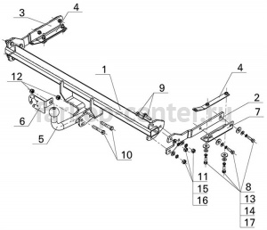 Фаркоп Avtos для NISSAN JUKE 2010-2019г. Артикул NS26