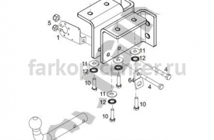 Фаркоп Aragon для VOLKSWAGEN AMAROK 2010-2019г. Артикул E6713AA