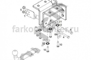 Фаркоп Aragon для VOLKSWAGEN AMAROK 2010-2019г. Артикул E6713AA