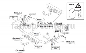 Фаркоп Brink для FORD FUSION 2002-2012. Артикул 345600