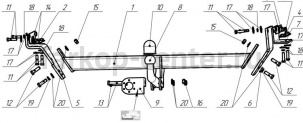 Фаркоп Bosal Russia для NISSAN QASHQAI J11 2014-2019г. Артикул 4382-A