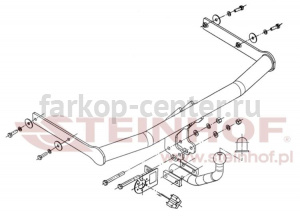 Фаркоп Steinhof для SKODA FABIA 2000-2007. Артикул S-274