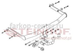 Фаркоп Steinhof для SKODA FABIA 2000-2007. Артикул S-274