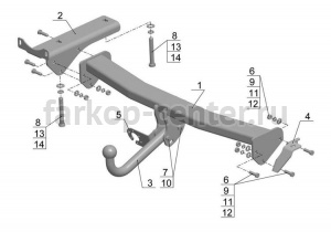 Фаркоп Avtos для LAND ROVER FREELANDER 2006-2015. Артикул LD01