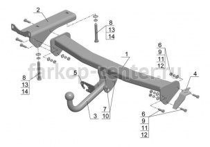 Фаркоп Avtos для LAND ROVER FREELANDER 2006-2015. Артикул LD01