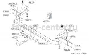 Фаркоп Brink для CITROEN C5 2004-2008. Артикул 447200