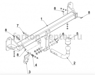 Фаркоп Auto-Hak для BMW 7-SERIES F01/F02 2008-2015. Артикул B 24