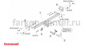 Фаркоп Bosal для KIA SOUL 2008-2014. Артикул 038-724