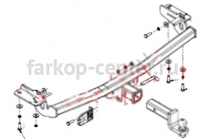 Фаркоп Imiola для FORD EXPLORER 2011-2015. Артикул E-060