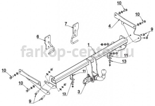 Фаркоп Auto-Hak для MAZDA 3 201-2019г. Артикул M 63A