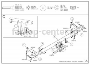 Фаркоп Galia для VOLKSWAGEN CADDY 2004-2019г. Артикул V067A