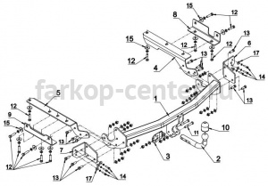 Фаркоп Auto-Hak для TOYOTA RAV4 2013-2019г. Артикул 0 85