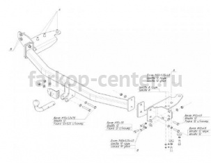 Фаркоп Bosal Russia для KIA CARNIVAL 2006-2014. Артикул 6738-A
