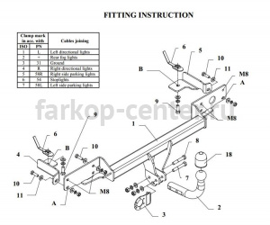 Фаркоп Auto-Hak для FIAT PANDA 2003-2012. Артикул R 34