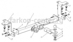 Фаркоп ДЗК для SUZUKI GRAND VITARA 2005-2016. Артикул RA852