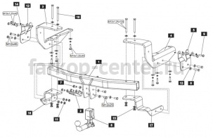 Фаркоп Baltex для LEXUS RX 2003-2009. Артикул 24.1998.32