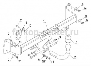 Фаркоп Auto-Hak для BMW 3-SERIES F30/F31 2011-2019г. Артикул B 20