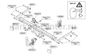 Фаркоп Brink для SUZUKI SX4 2013-2019г. Артикул 580500