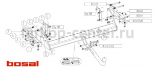 Фаркоп Bosal для MITSUBISHI PAJERO 2007-2019г. Артикул 044-351