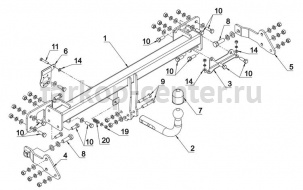 Фаркоп Auto-Hak для MERCEDES-BENZ C-CLASS W205 2014-2019г. Артикул D 48