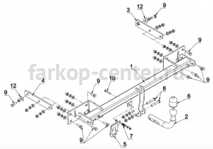 Фаркоп Auto-Hak для MERCEDES-BENZ A-CLASS W176 2012-2019г. Артикул D 45