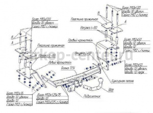 Фаркоп Bosal Russia для CHEVROLET REZZO 2004-2008. Артикул 5255-A