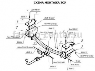 Фаркоп Bosal Russia для HONDA HR-V 1998-2006. Артикул 5506-A