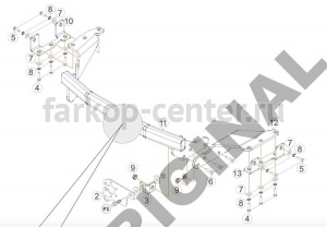 Фаркоп Aragon для CITROEN C-CROSSER 2007-2012. Артикул E4204BV