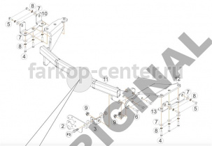 Фаркоп Aragon для CITROEN C-CROSSER 2007-2012. Артикул E4204BV