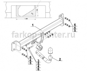 Фаркоп Steinhof для BMW X3 E83 2003-2010. Артикул B-056
