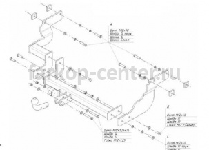 Фаркоп Bosal Russia для FORD TOURNEO CONNECT  2002-2014. Артикул 3964-A