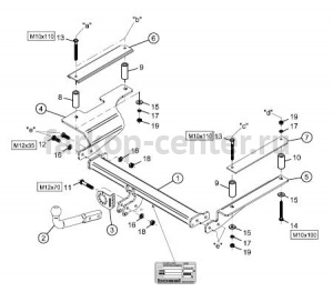 Фаркоп Bosal Russia для CHEVROLET AVEO 2002-2012. Артикул 5254-A