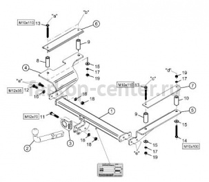 Фаркоп Bosal Russia для CHEVROLET AVEO 2002-2012. Артикул 5254-A