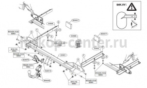 Фаркоп Brink для CHEVROLET ORLANDO 2011-2019г. Артикул 542600