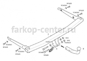 Фаркоп Westfalia для AUDI Q3 2011-2019г. Артикул 305421600001