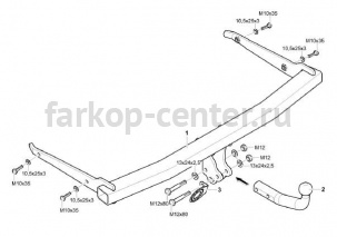 Фаркоп Westfalia для AUDI Q3 2011-2019г. Артикул 305421600001