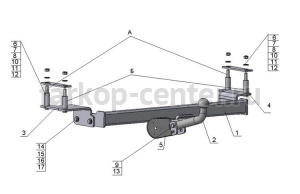 Фаркоп Avtos для CHEVROLET LANOS 1997-2009. Артикул CV01